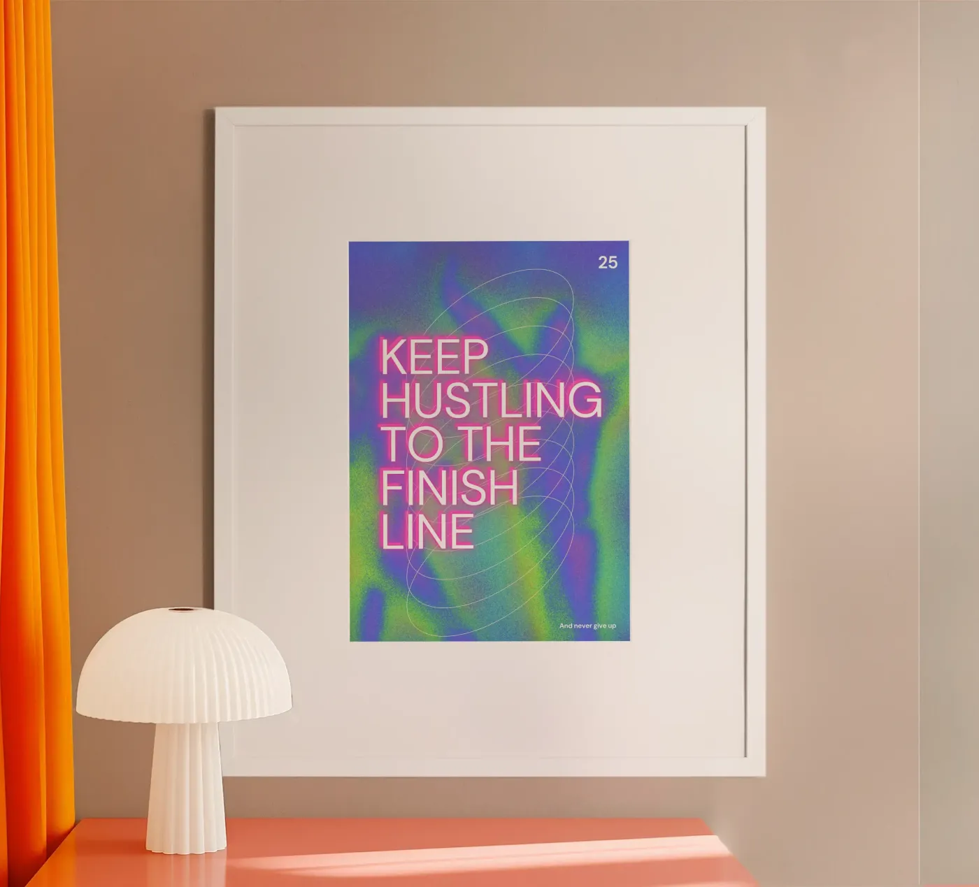 KEEP HUSTLING poster by SMRT STUDIO