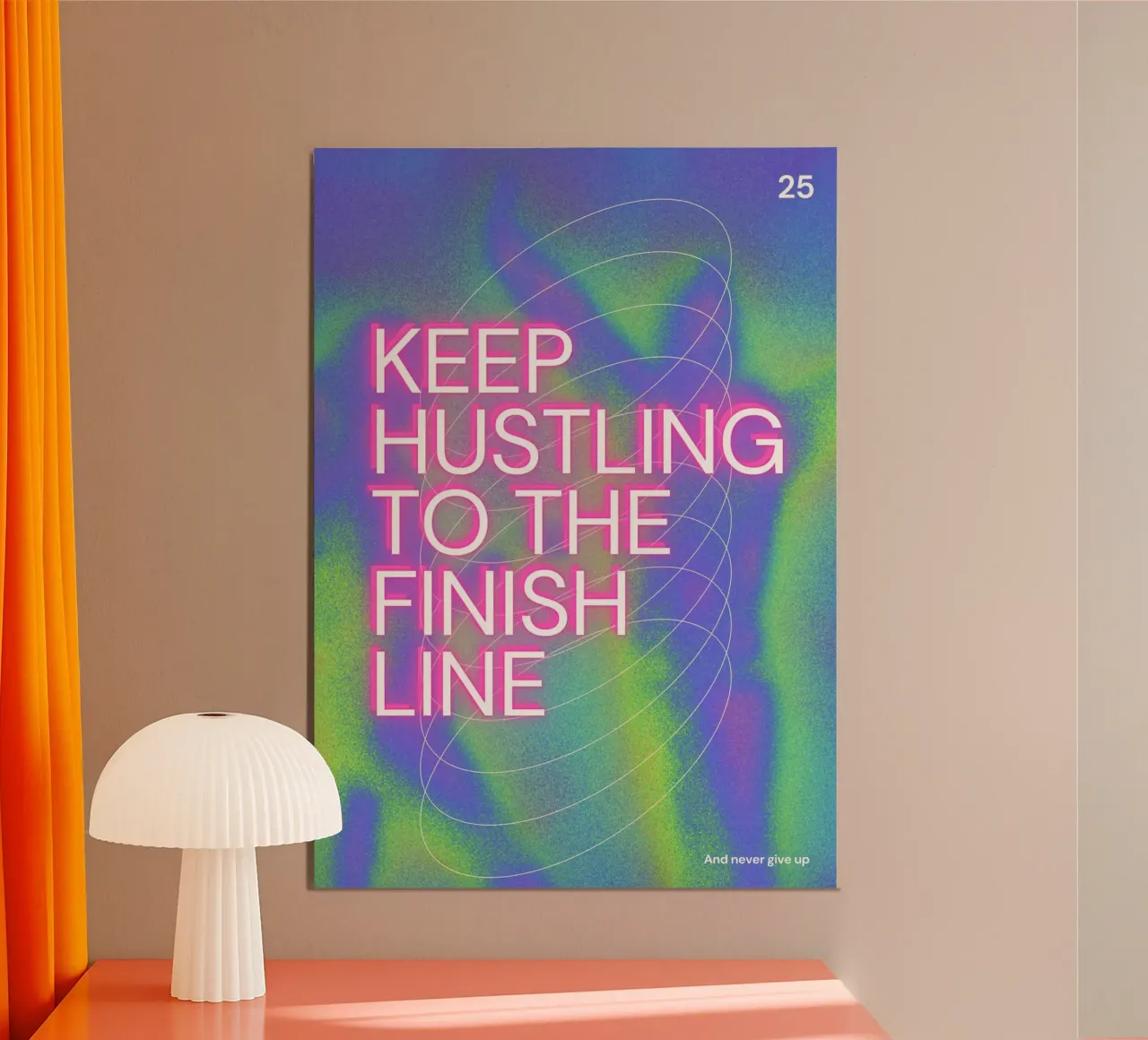 KEEP HUSTLING poster da SMRT STUDIO