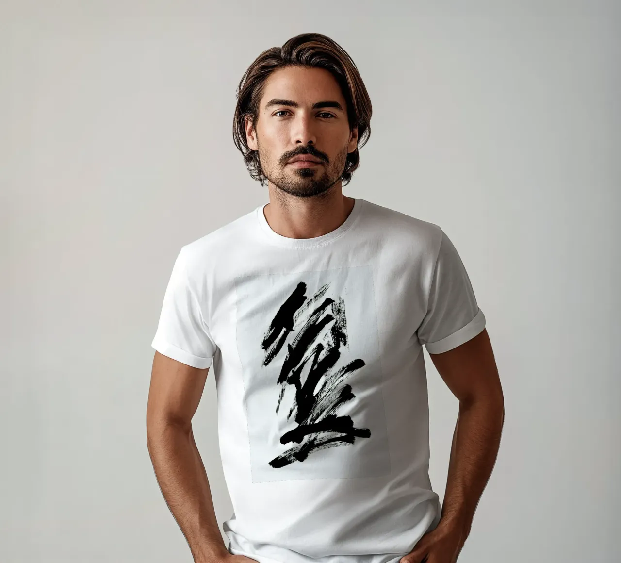 Black Abstract t-shirt da Pure
