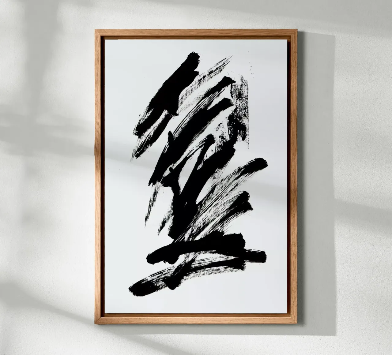 Black Abstract tela con Cornice a cassetta da Pure