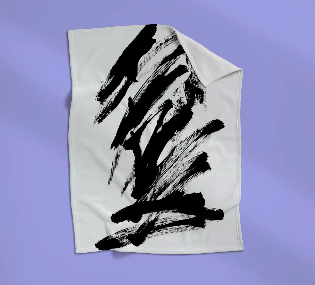 Black Abstract coperta in pile da Pure