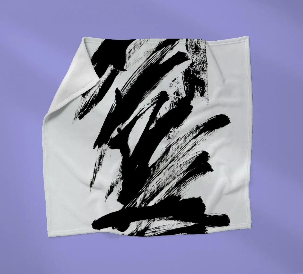 Black Abstract coperta in pile da Pure