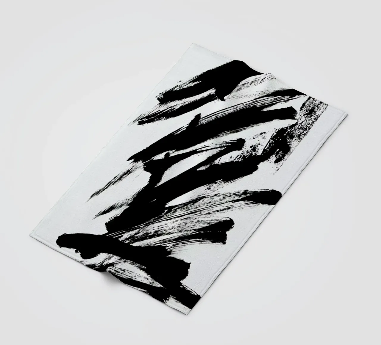 Black Abstract coperta in pile da Pure