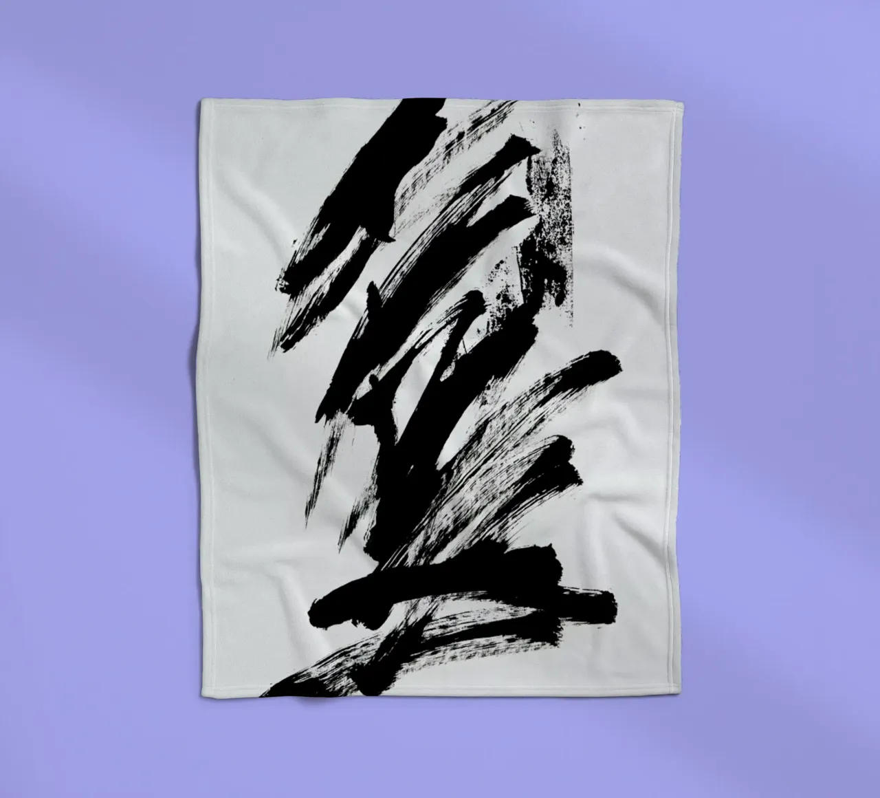 Black Abstract coperta in pile da Pure