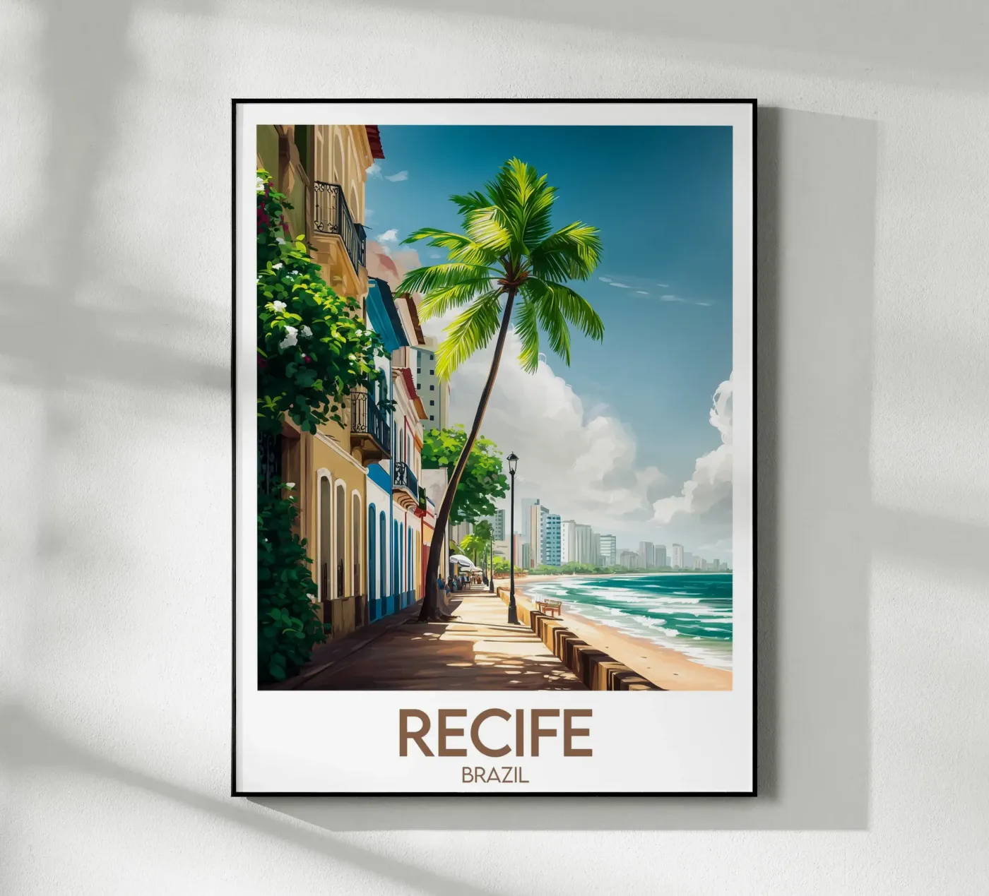 Poster Recife Brasile plexiglass da Frame the World