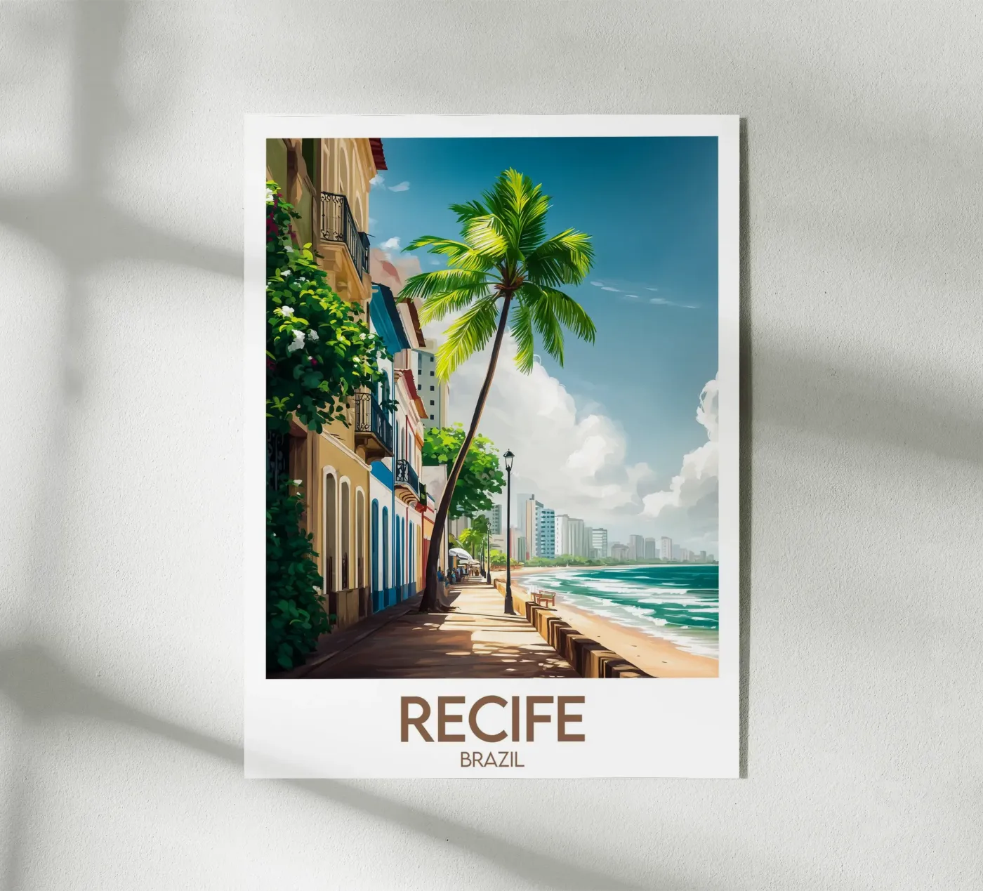 Poster Recife Brasile plexiglass da Frame the World