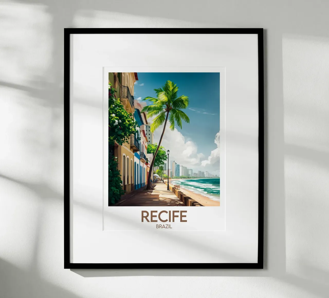 Affiche Recife poster con telaio in alluminio da Frame the World