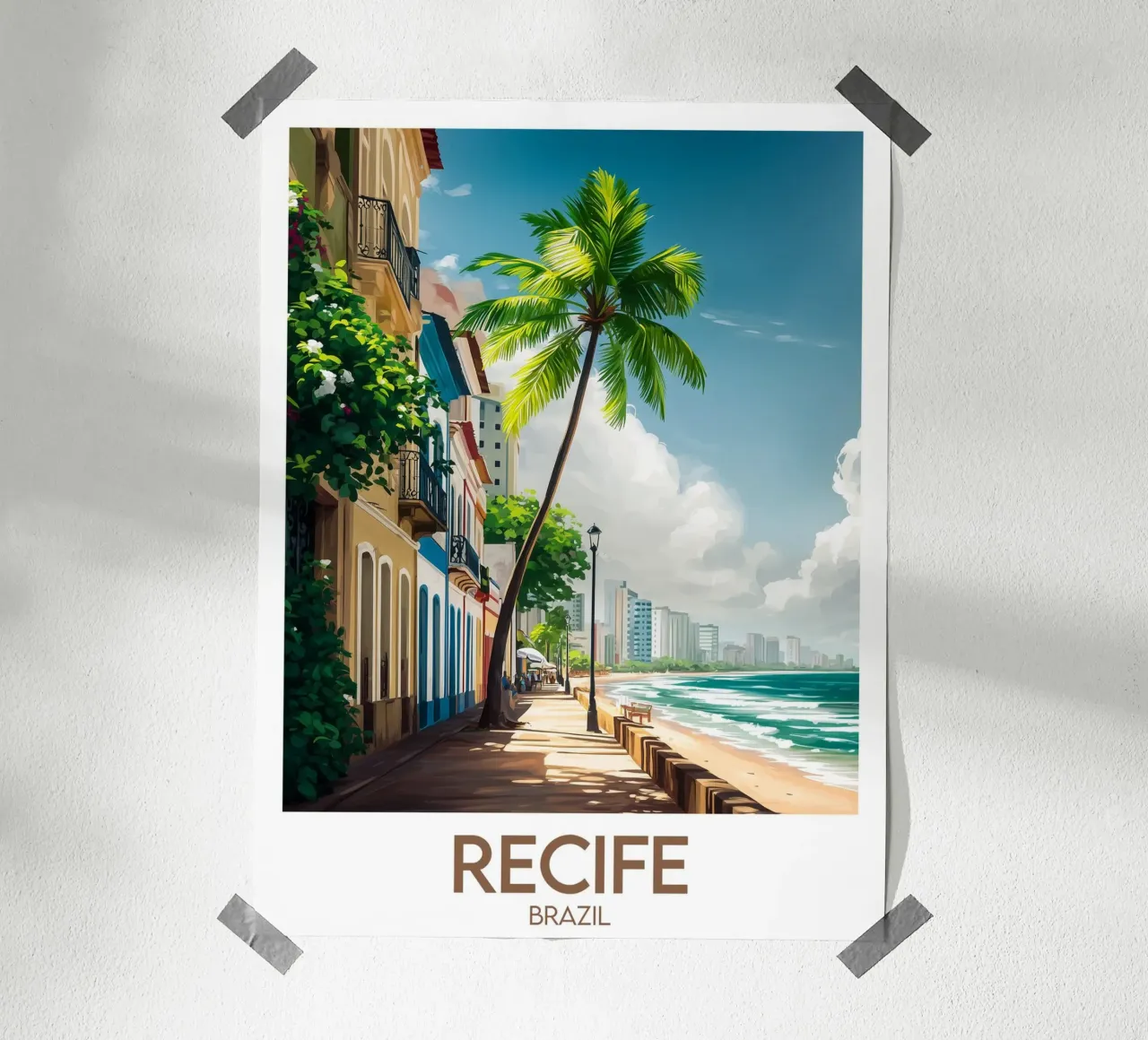 Affiche Recife poster con telaio in alluminio da Frame the World
