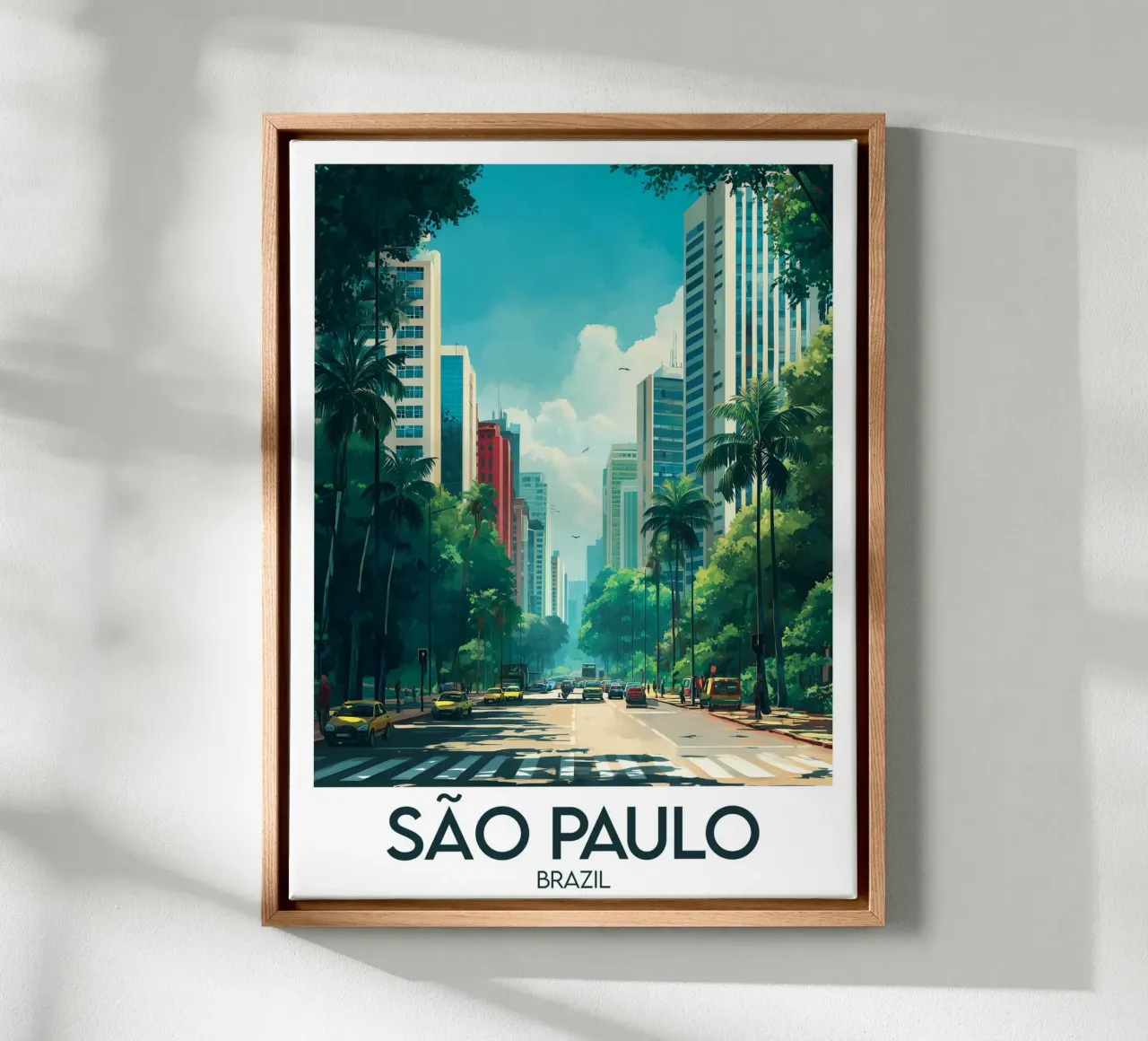 Kantoor in São Paulo canvas met Baklijst van Frame the World