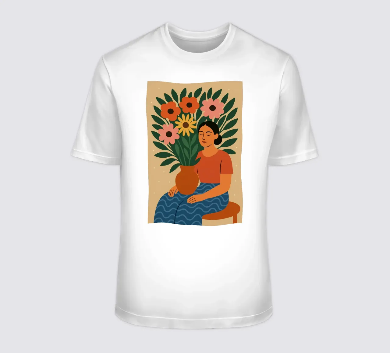 Sit with flowers t-shirt da Studio M