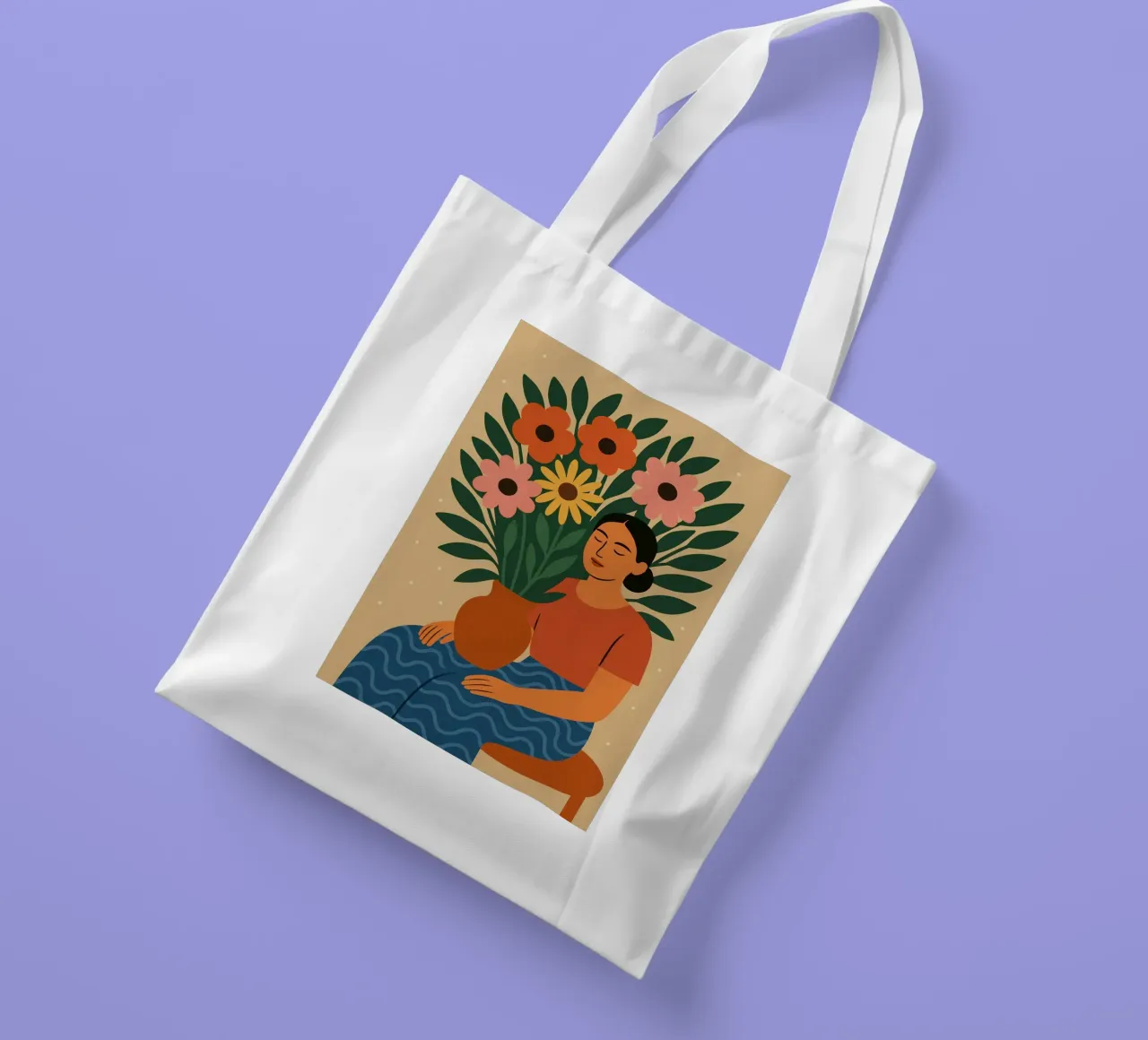 Sit with flowers borsa in juta da Studio M