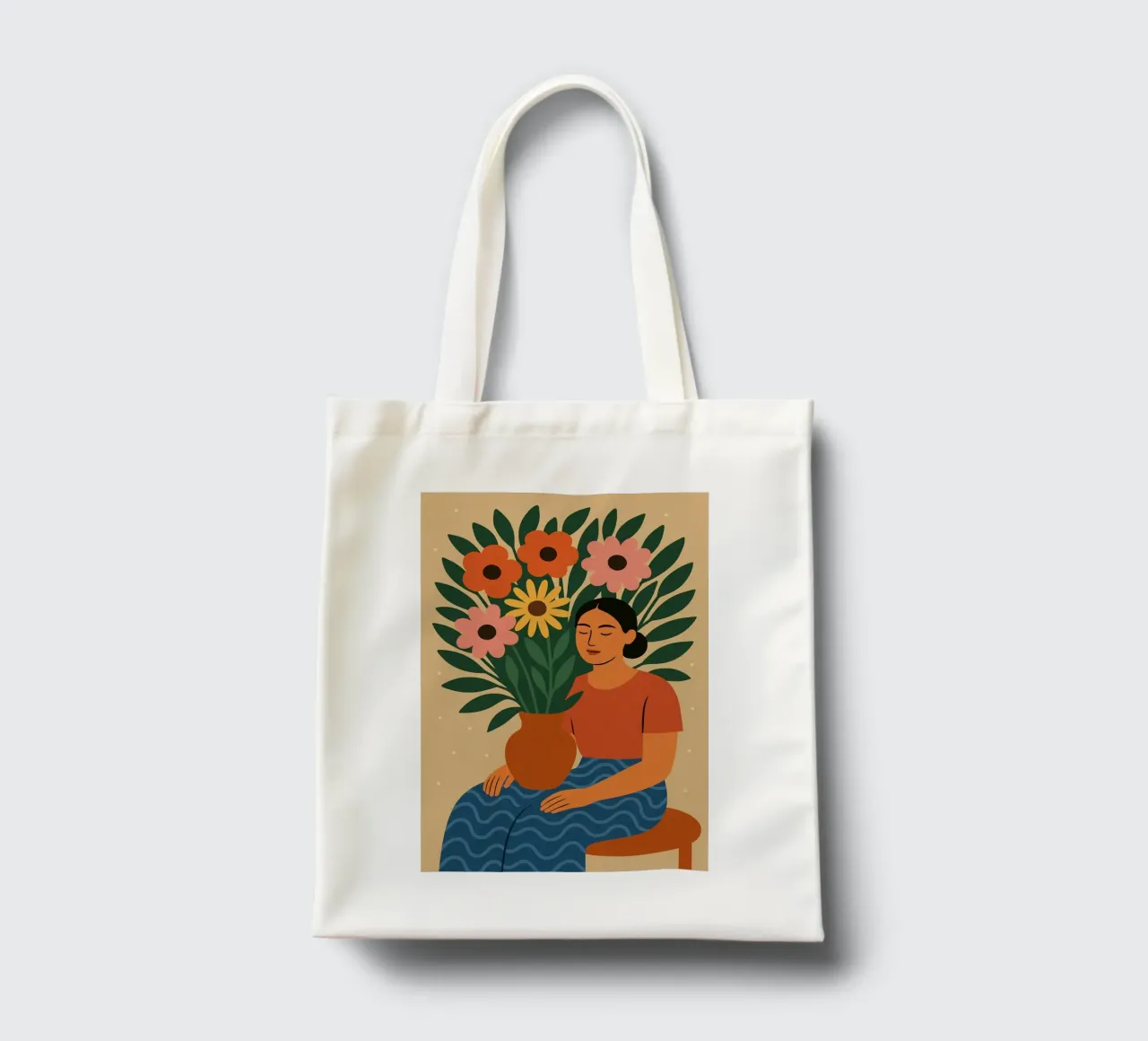 Sit with flowers borsa in juta da Studio M