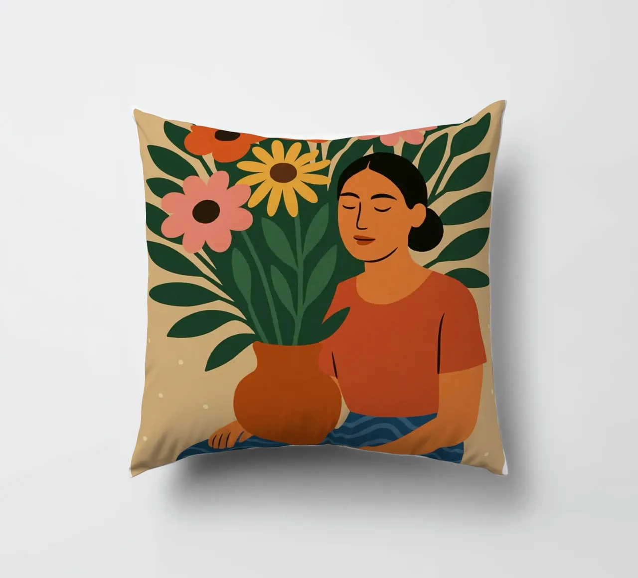 Sit with flowers cuscino da Studio M