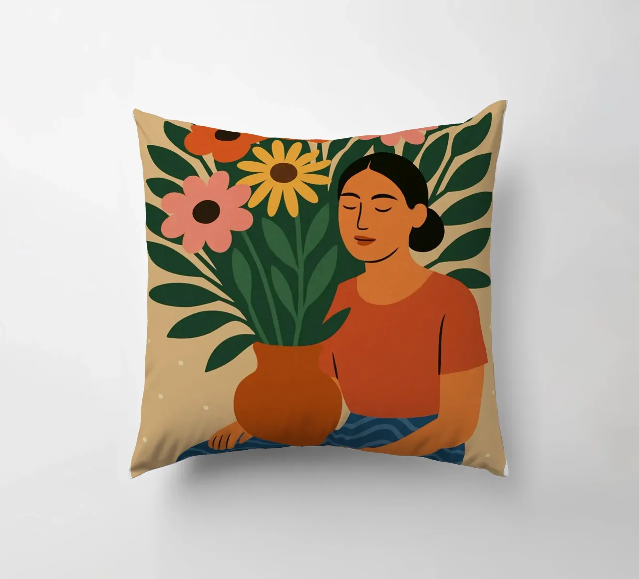 Sit with flowers cuscino da Studio M