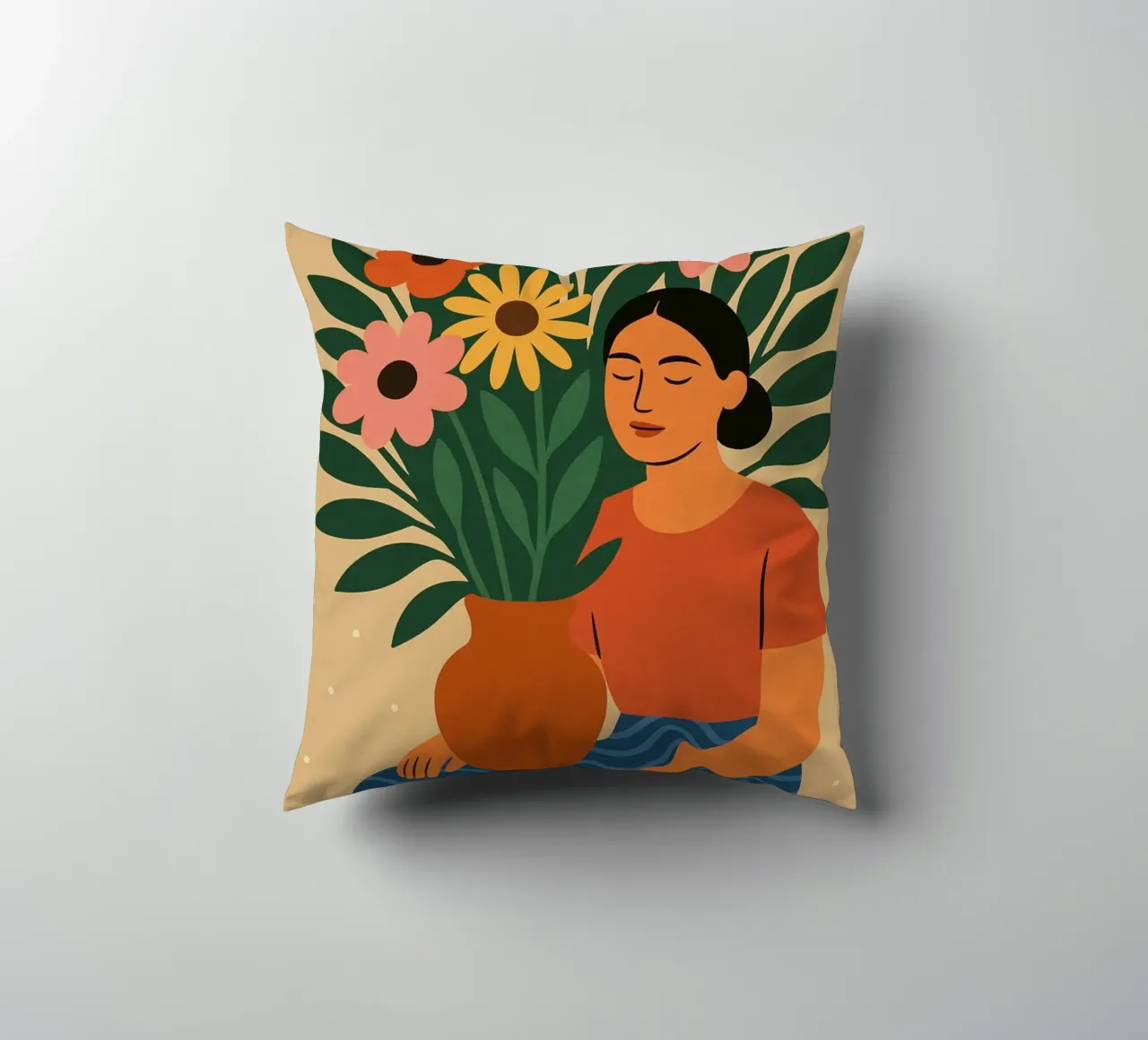 Sit with flowers cuscino da Studio M
