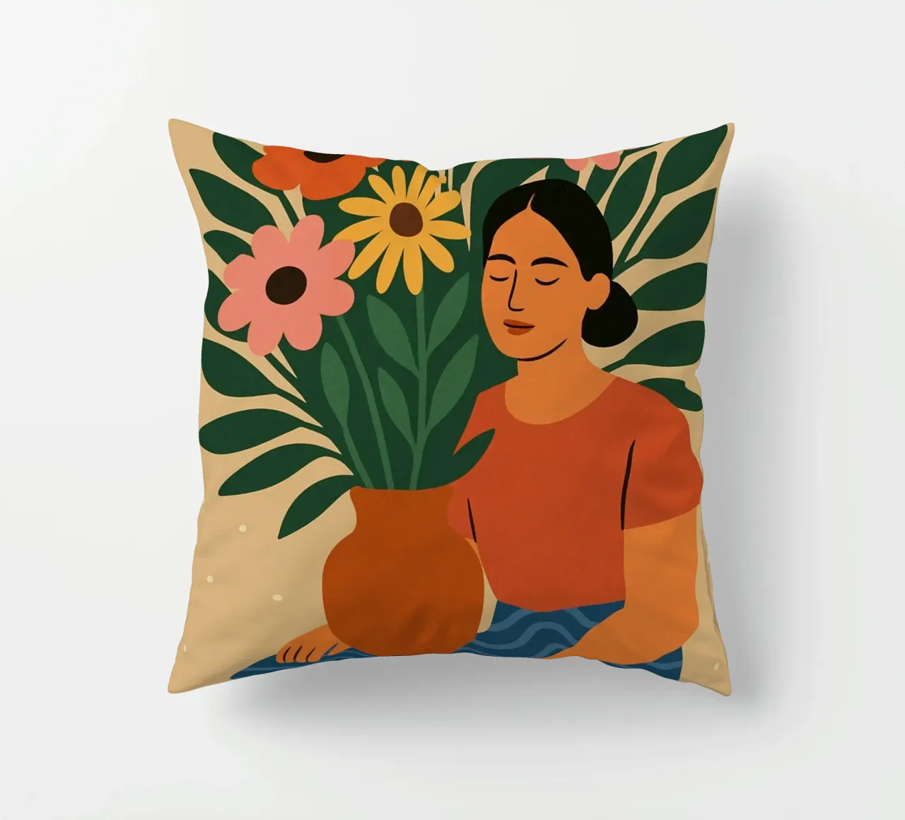 Sit with flowers cuscino da Studio M