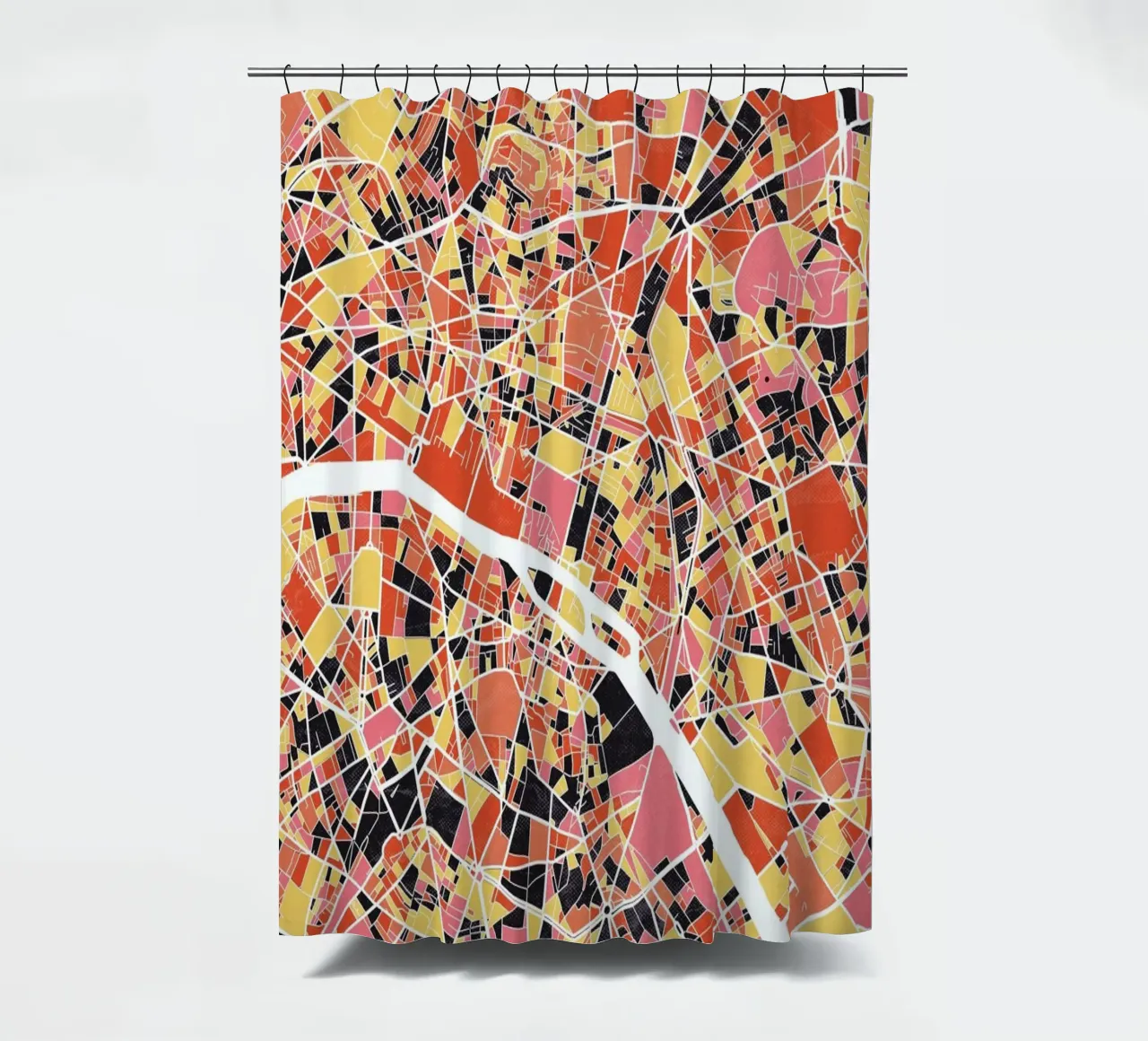 Paris II shower curtain by The Cartography Collection