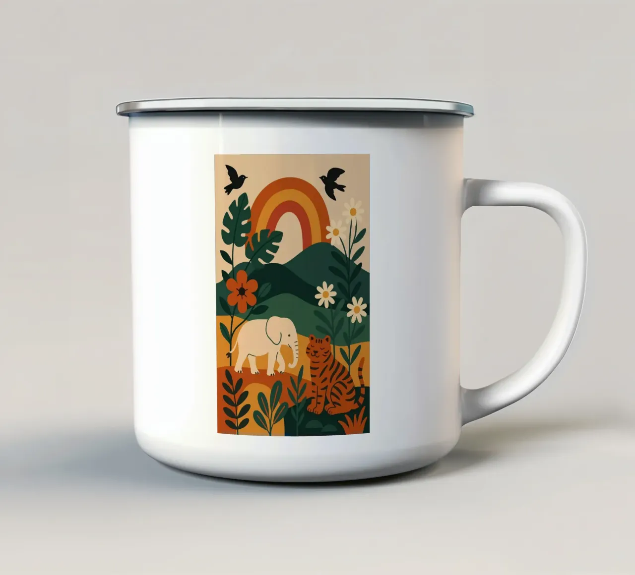 Jungle Friends tazza in smalto da Studio M