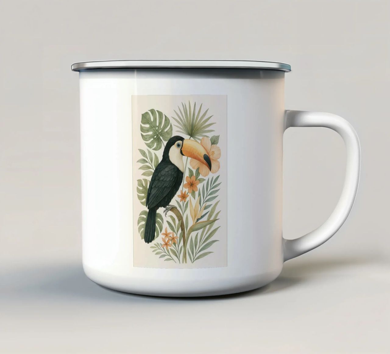 Tropical Toucan tazza in smalto da Studio M