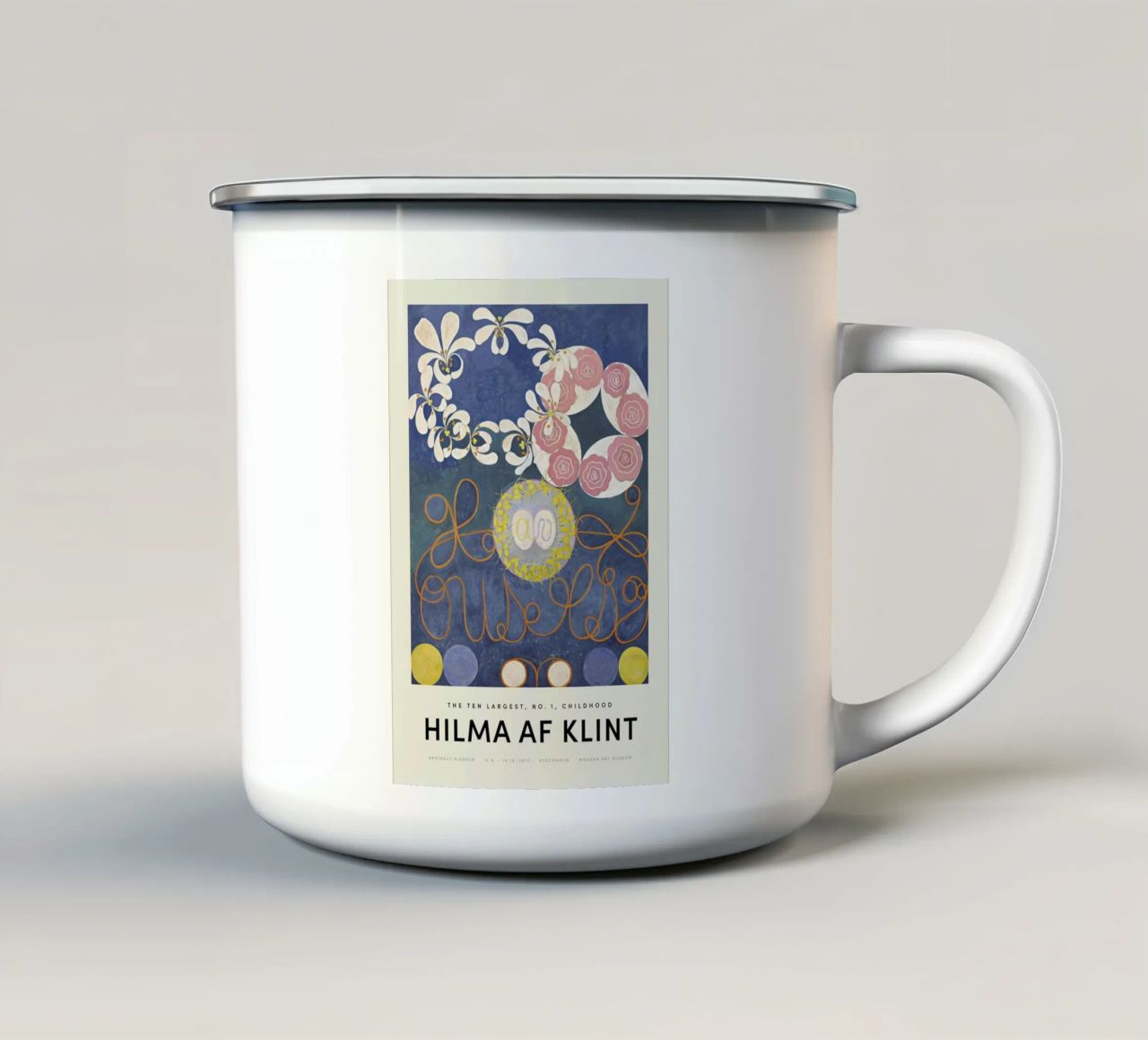 Hilma af Klint - The Ten Largest, No.1 tazza in smalto da Vintage by JUNIQE