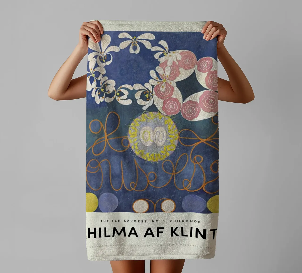 Hilma af Klint - The Ten Largest, No.1 toalla de baño de Vintage by JUNIQE