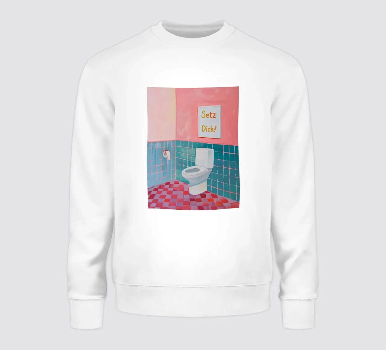 WC Badezimmer, Setz dich Sweatshirt von Carinaprint