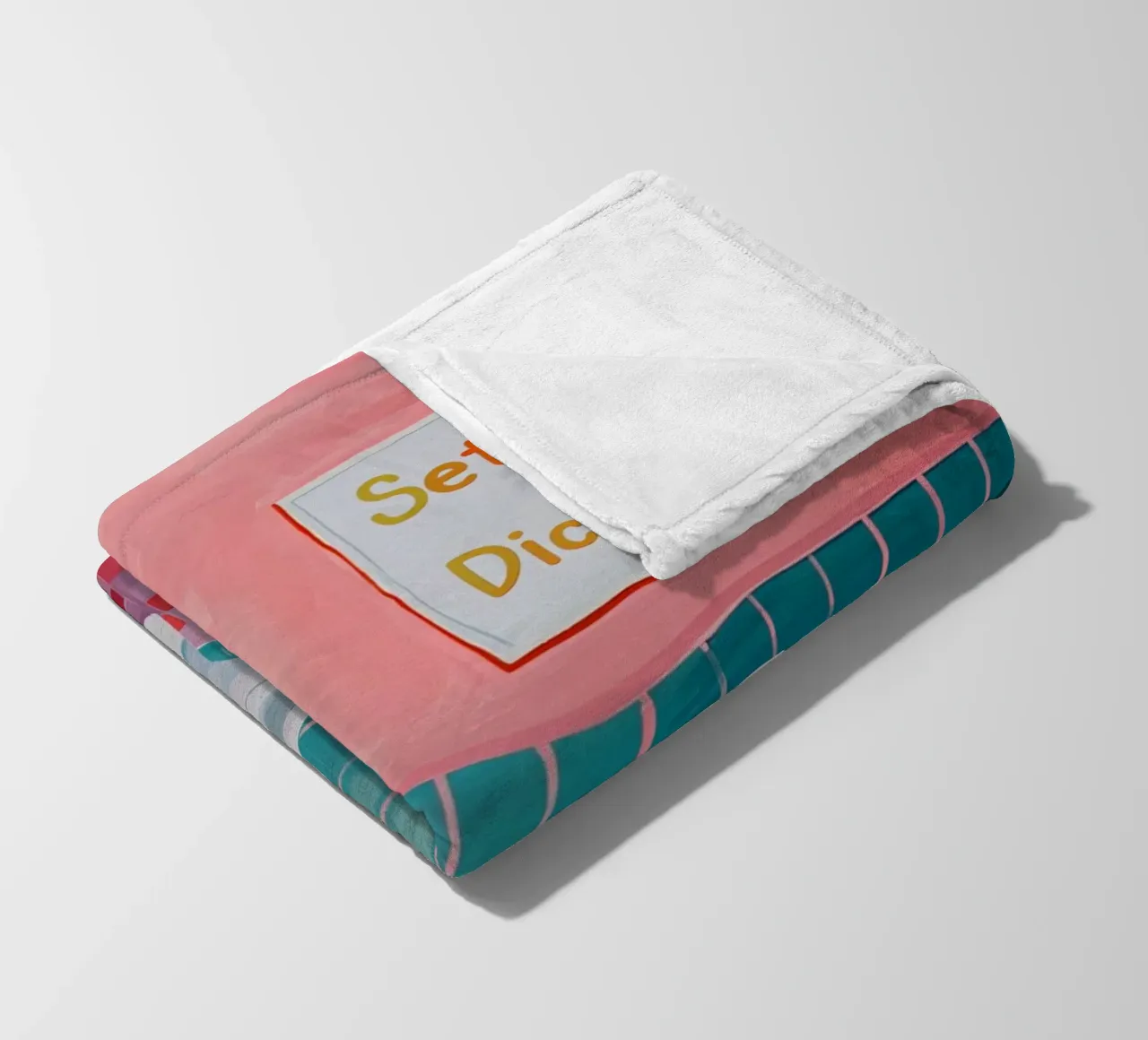 WC Bathroom, Sit down fleece blanket by Carinaprint