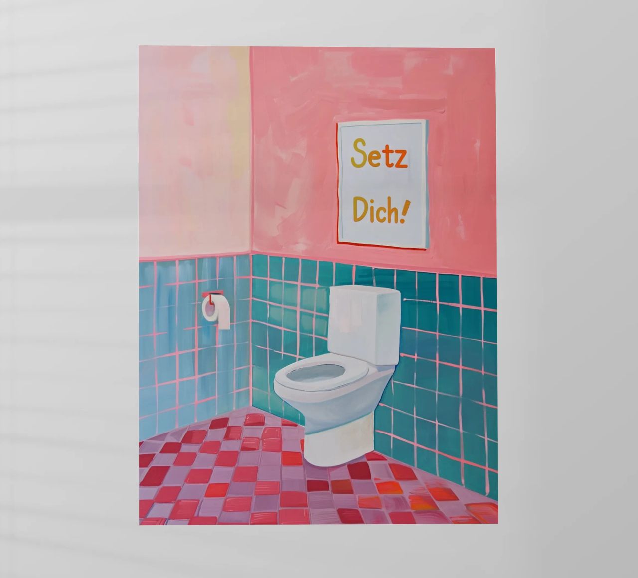 WC Badezimmer, Setz dich Backlit Folie von Carinaprint