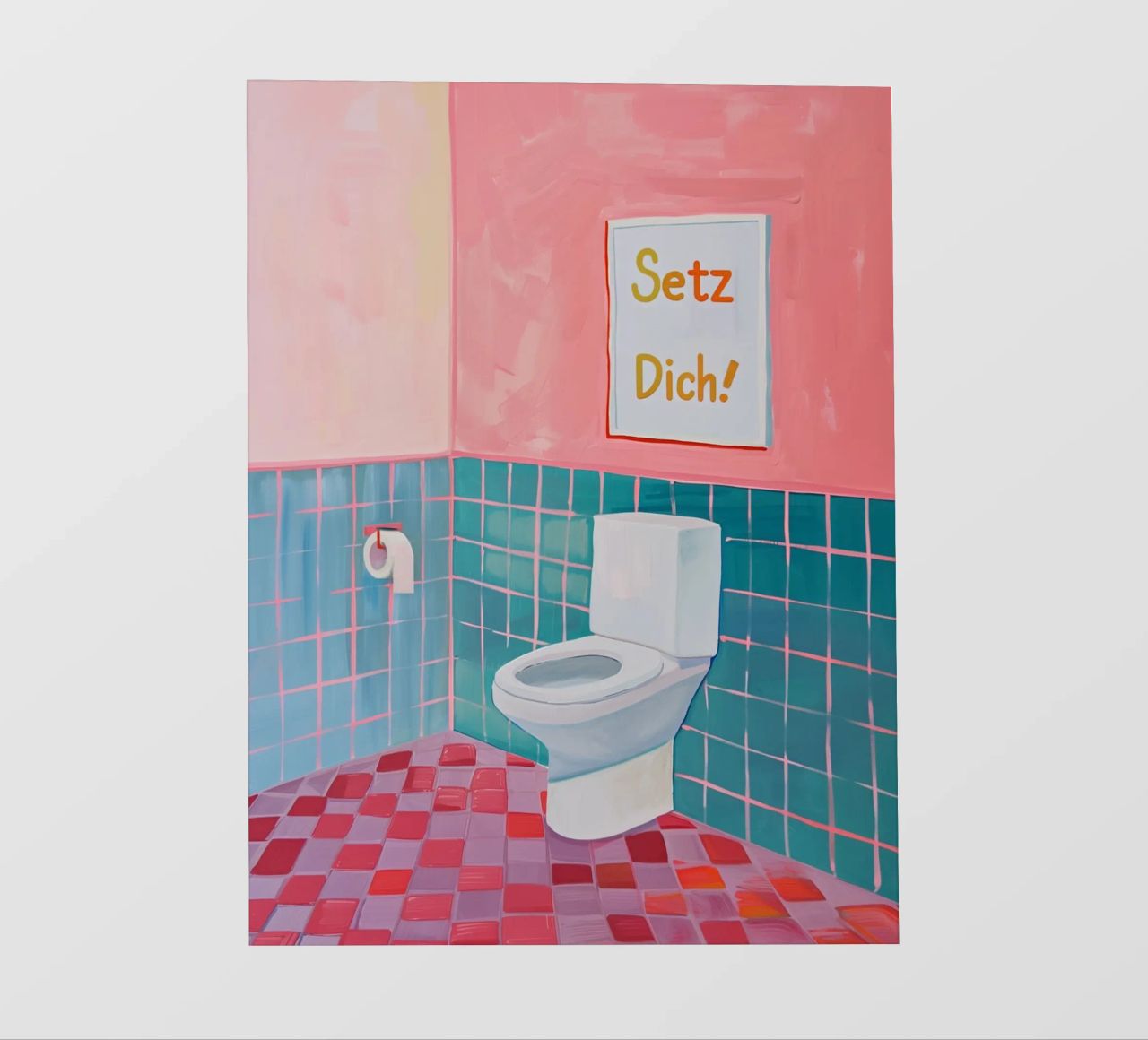 WC Badezimmer, Setz dich PVC Plane von Carinaprint