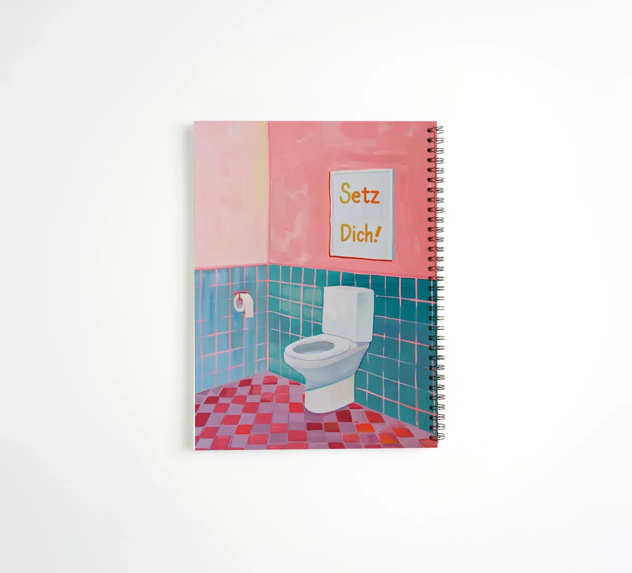 WC Baño, Siéntate cuaderno de espiral de Carinaprint