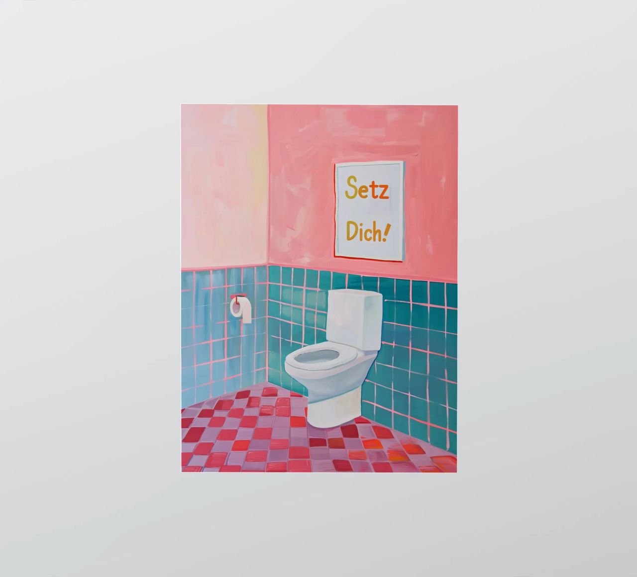 WC Badezimmer, Setz dich Sticker von Carinaprint