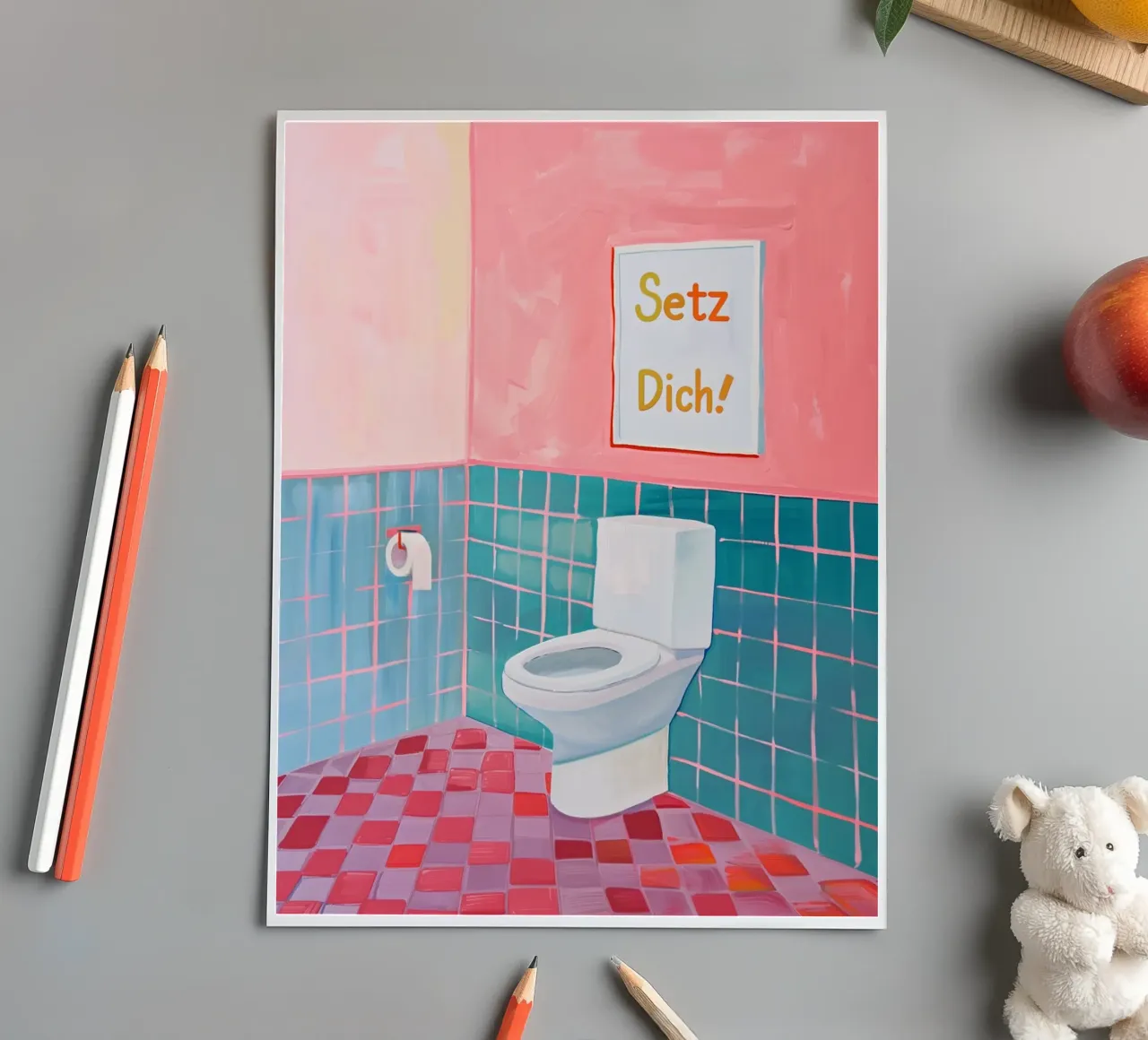 WC Baño, Siéntate pack de pegatina de Carinaprint