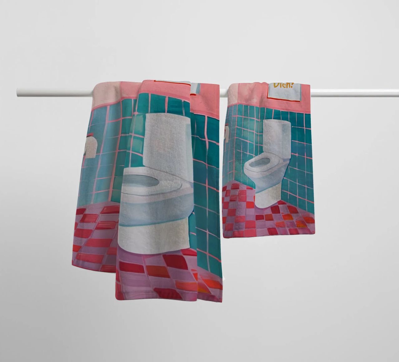 WC Badezimmer, Setz dich Handtuch von Carinaprint