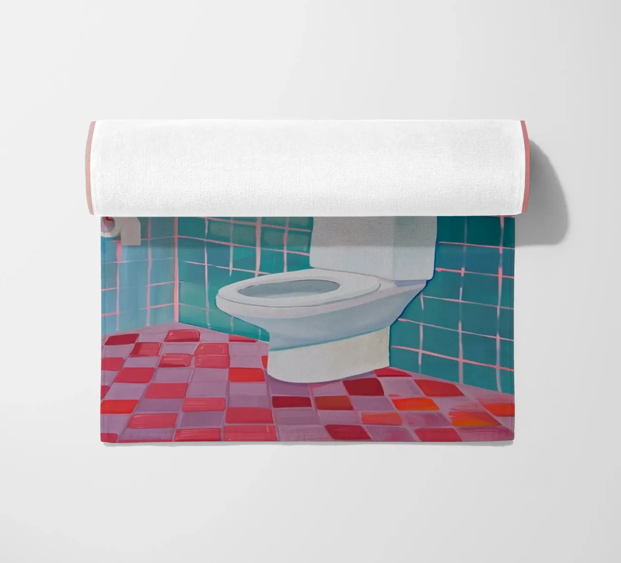 WC Badkamer, Zitten strandhanddoek van Carinaprint
