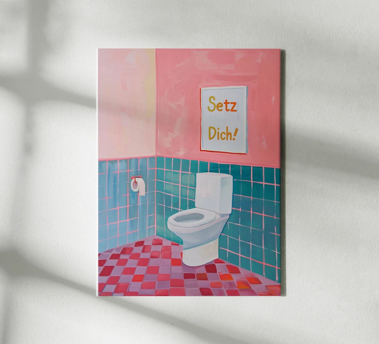 WC Badkamer, Zitten canvas van Carinaprint