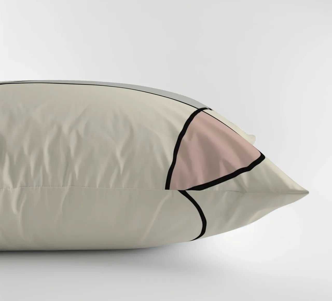 Minimal graceful line art abstract 11 cuscino da Little Dean