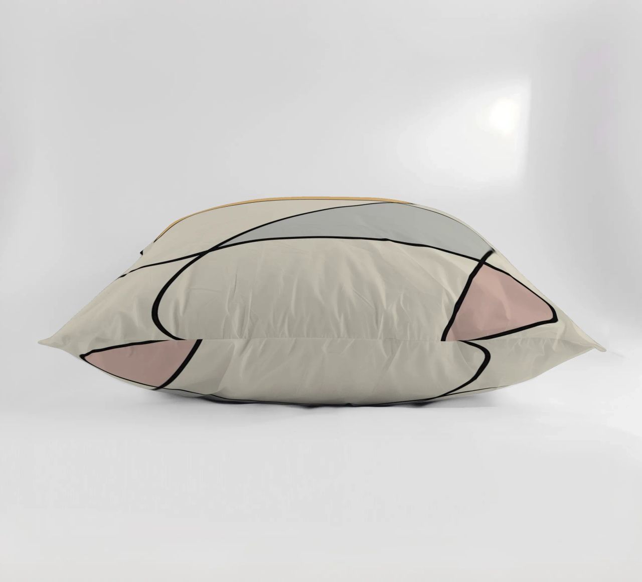 Minimal graceful line art abstract 11 cuscino da Little Dean
