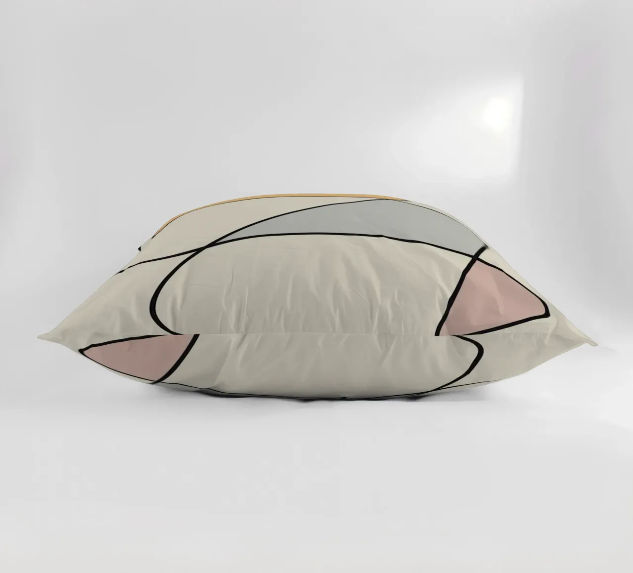 Minimal graceful line art abstract 11 cuscino da Little Dean