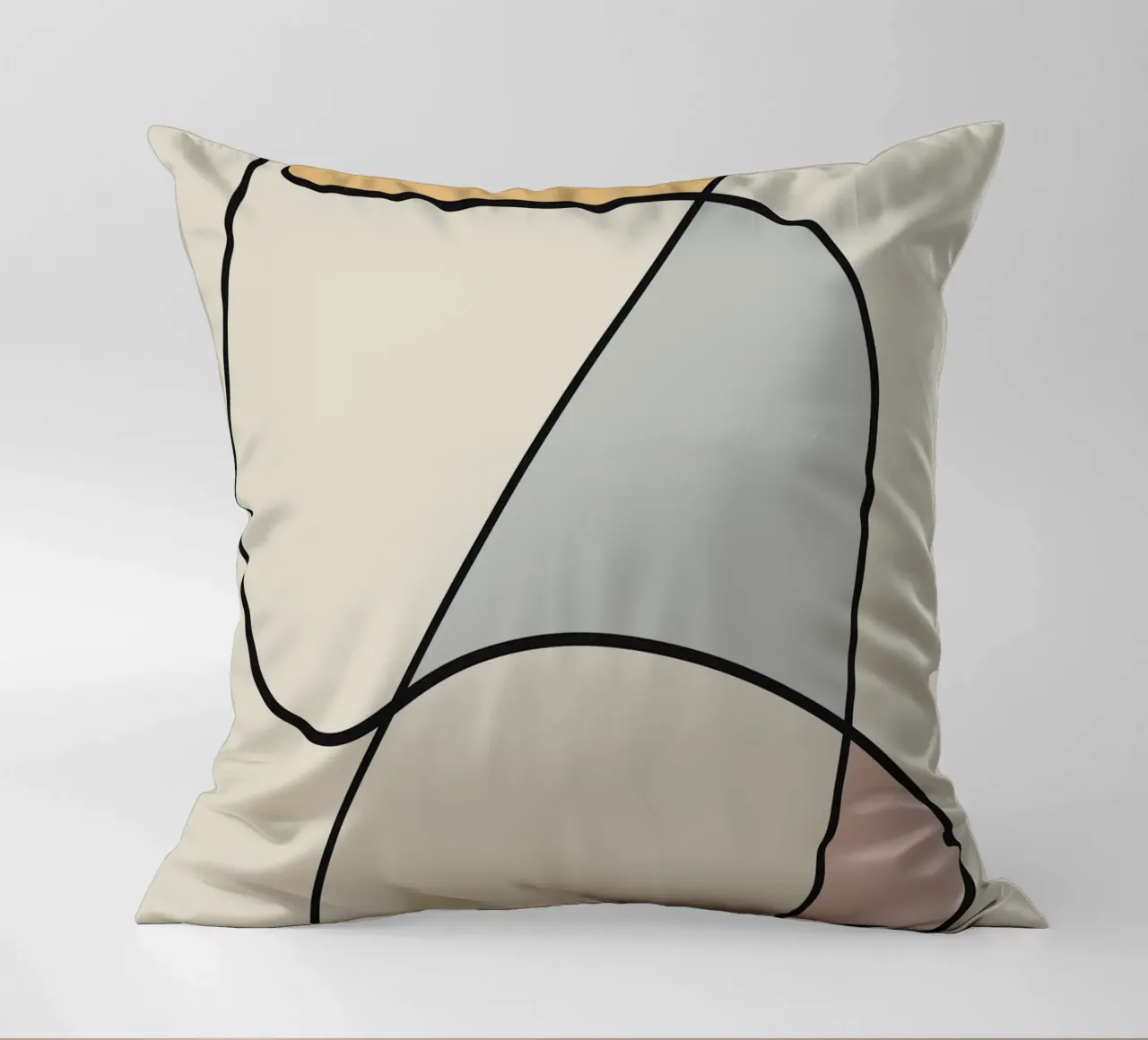 Minimal graceful line art abstract 11 cuscino da Little Dean