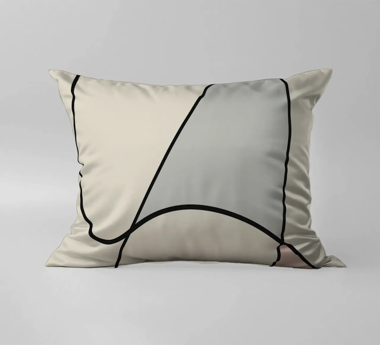 Minimal graceful line art abstract 11 decorative cushion by Little Dean