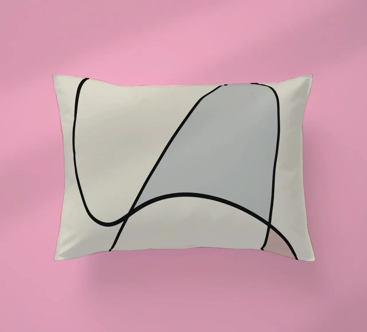 Minimal graceful line art abstract 11 cuscino da Little Dean