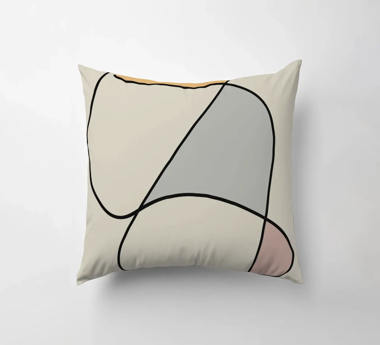 Minimal graceful line art abstract 11 cuscino da Little Dean