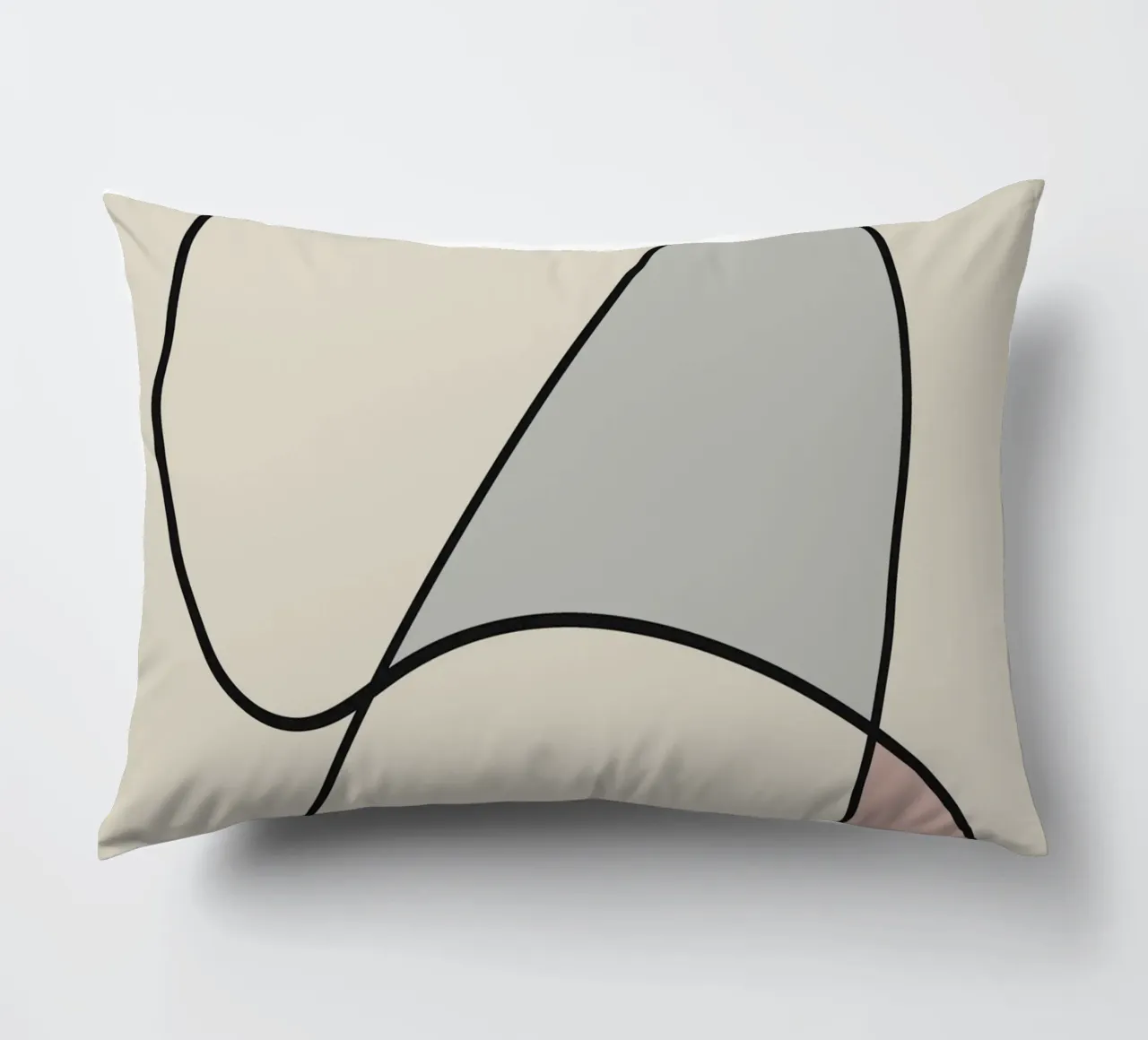 Minimal graceful line art abstract 11 cuscino da Little Dean