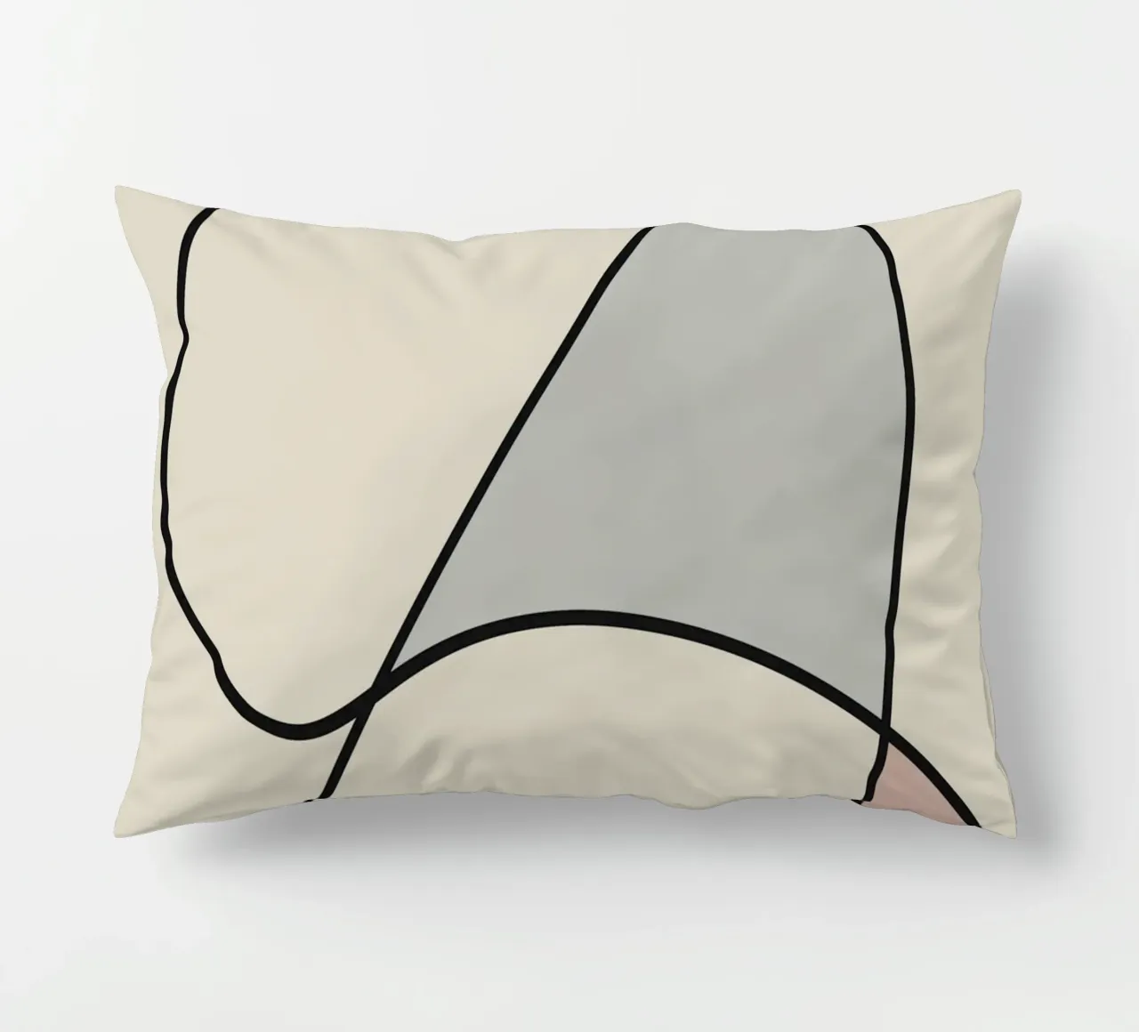 Minimal graceful line art abstract 11 cuscino da Little Dean
