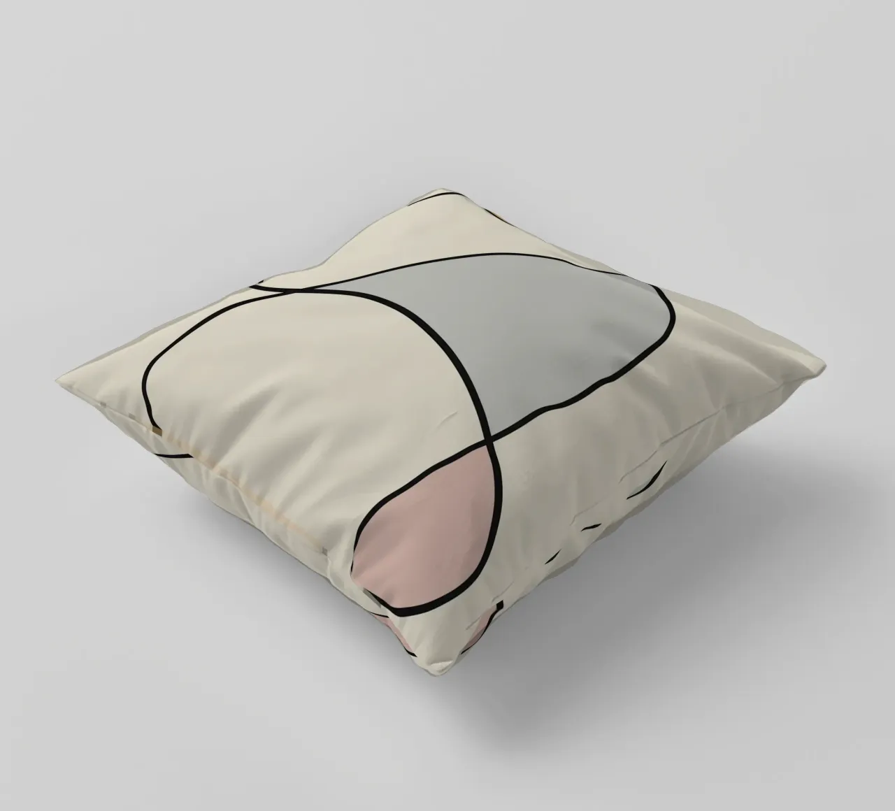 Minimal graceful line art abstract 11 cuscino da Little Dean