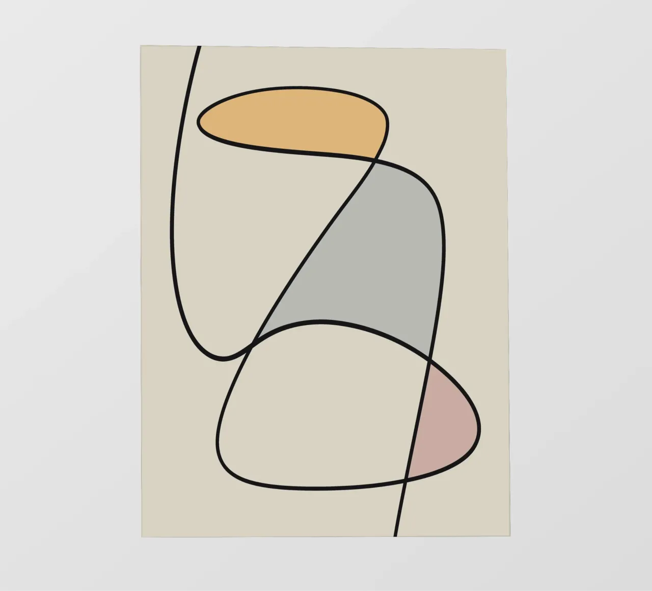 Minimal graceful line art abstract 11 telo in pvc da Little Dean