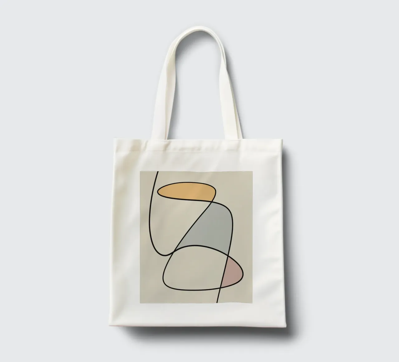 Minimal graceful line art abstract 11 borsa in juta da Little Dean