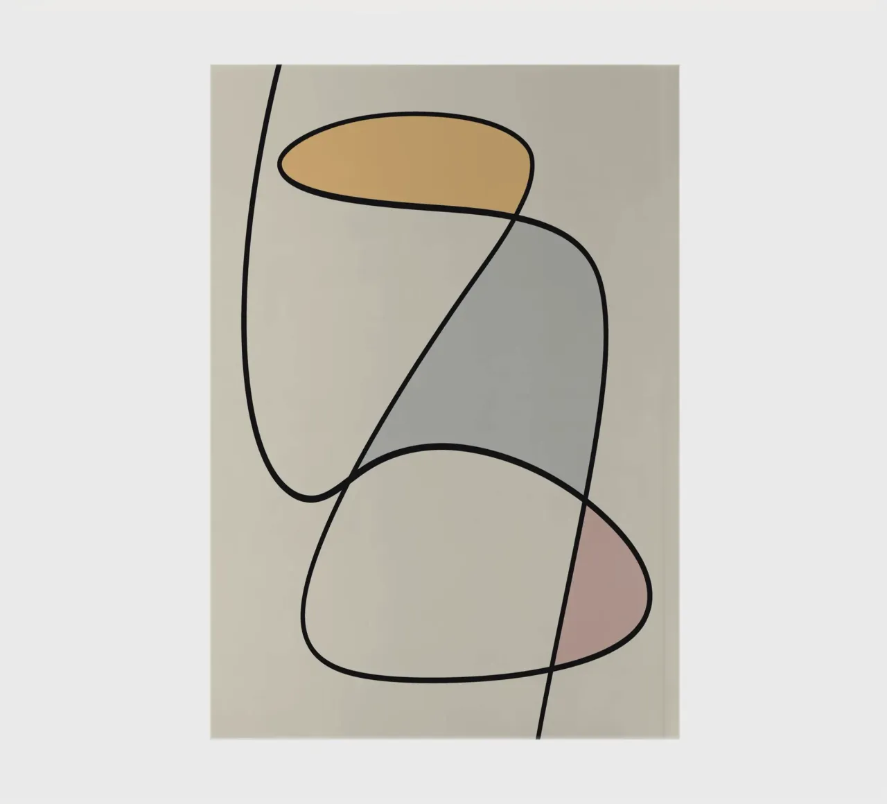 Minimal graceful line art abstract 11 notebook by Little Dean