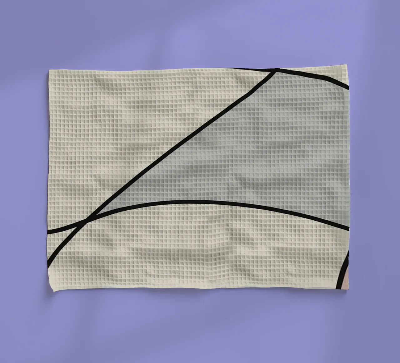 Dessin au trait minimaliste et gracieux abstrait 11 torchon de Little Dean