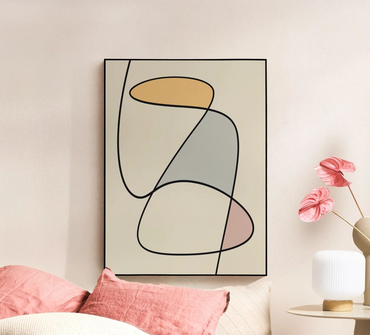 Minimal graceful line art abstract 11 plexiglass da Little Dean